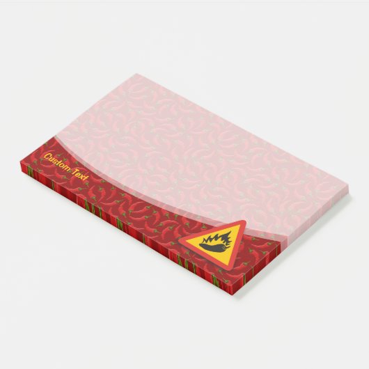 Post-it® Symbole de danger de poivre chaud (Incliné)
