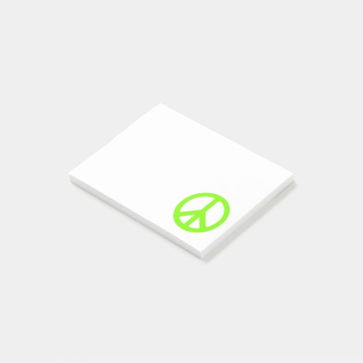 Post-it® Symbole de la paix de Chartreuse (Incliné)