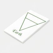 Post-it® Symbole de l'élément Terre de Pagan (Incliné)