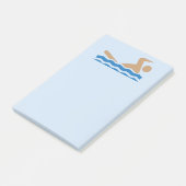 Post-it® Symbole de l'icône de natation en couleur (Incliné)