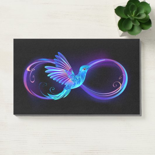 Post-it® Symbole de Neon Infinity par Glowing Hummingbird (Bureau)