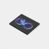 Post-it® Symbole de Neon Infinity par Glowing Hummingbird (Incliné)