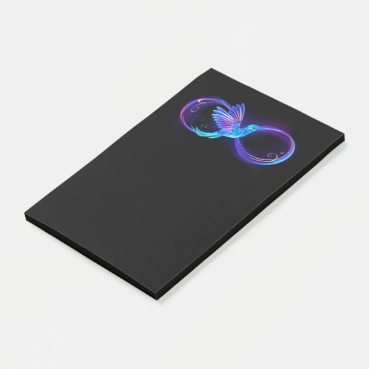 Post-it® Symbole de Neon Infinity par Glowing Hummingbird (Incliné)