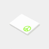Post-it® Symbole de paix chartreuse (Incliné)