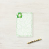 Post-it® Symbole de recyclage (Sur un bureau)