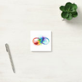 Post-it® Symbole d'infini avec plume arc-en-ciel (Bureau)