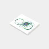 Post-it® Symbole d'infini avec plume de paon (Incliné)