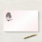 Post-it® Symbole et signe zodiaque masqué Lady Gemini (Sur un bureau)