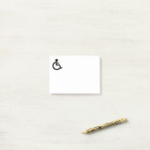Post-it® Symbole Handicap (Sur un bureau)