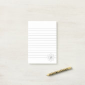 Post-it® Symbole Lotus Fleur Om Dessin Lined (Sur un bureau)