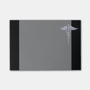 Post-it® Symbole Médicale de Caduceus en noir