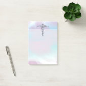 Post-it® Symbole Médicale Silver Caduceus Mother Pearl (Bureau)