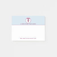 Symbole Médicale simple Red Caduceus Nurse