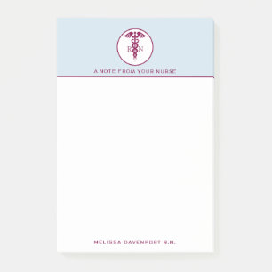 Post-it® Symbole Médicale simple Red Caduceus Nurse