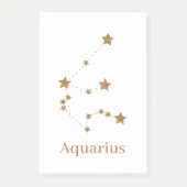 Post-it® Symbole moderne Zodiac Gold Aquarius | Air de l'él (Devant)