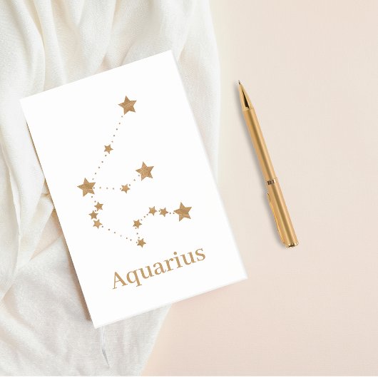 Post-it® Symbole moderne Zodiac Gold Aquarius | Air de l'él