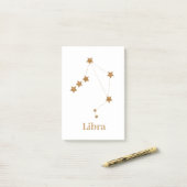 Post-it® Symbole moderne Zodiac Gold Libra | Air de l'éléme (Sur un bureau)