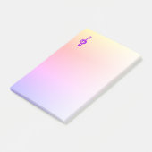 Post-it® Symbole musical Purple Treble Clef Ombre rose (Incliné)