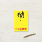 Post-it® Symbole nucléaire radioactif de risque de fusion (Sur un bureau)