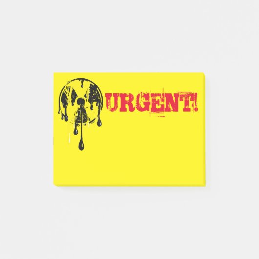 Post-it® Symbole nucléaire radioactif de risque de fusion (Devant)