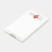 Post-it® Symbole serpent serpent de Croix Médicale Rouge (Incliné)