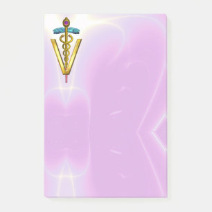Post-it® SYMBOLE VÉTÉRINAIRE DE CADUCE D'OR / Lilac rose
