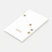 Post-it® SYMBOLE Zodiaque moderne Gold Aries | Incendie d'é (Incliné)