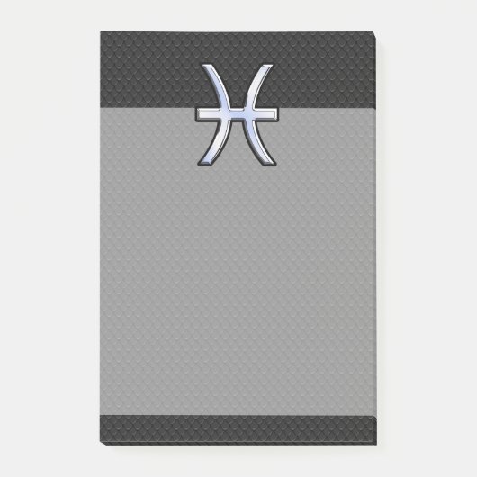 Post-it® Symbole zodiaque Pisces sur le style de peau de se (Devant)