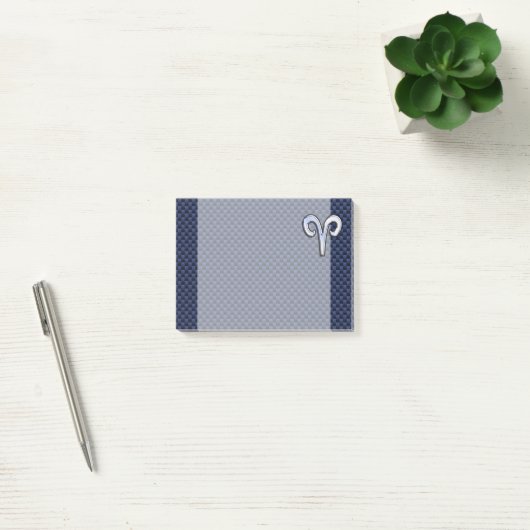 Post-it® SYMBOLE Zodiaque Silver Aries Style carbone de la  (Bureau)