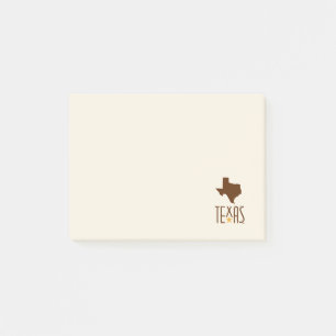 Post-it® Symboles du Texas, Etat du Texas, brun