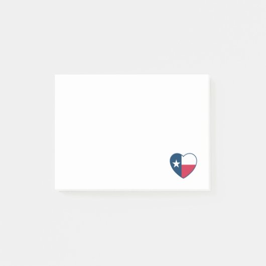 Post-it® Symboles du Texas, Texas Drapeau, Coeur (Devant)