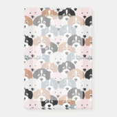 Post-it® Sympa Chiens Chiens Roses Black Illustration (Devant)