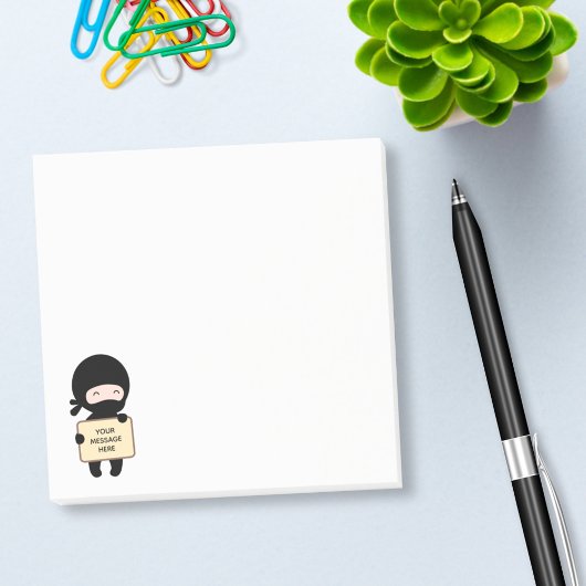 Post-it® Sympathique minuscule Ninja avec signe de retenue 