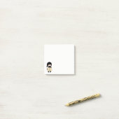 Post-it® Sympathique minuscule Ninja avec signe de retenue  (Sur un bureau)