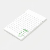 Post-it® T Rex Dino Vert En colère Ligné (Incliné)