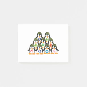 Post-it® T-shirt de logo de distro d'armée de pingouin de