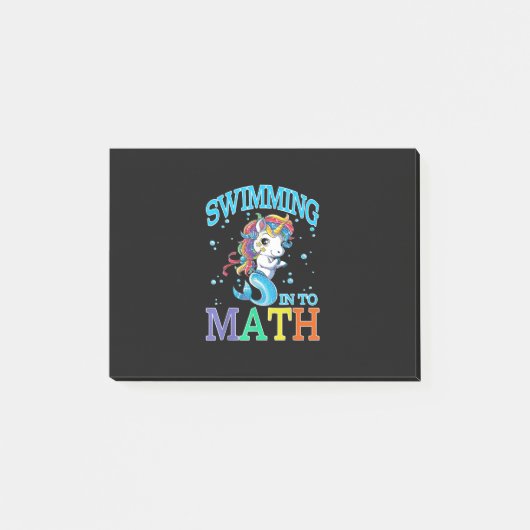 Post-it® T-Shirt De Sirène Unicorne En Maths (Devant)
