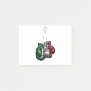 Post-it® T-Shirt Gants de Boxe - Drapeau vintage du Mexique