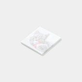 Post-it® Tabby gris mou Chat avec Noël Casquette (Incliné)