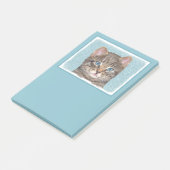 Post-it® Tabby Gris Peinture Chat - Cute Original Art Chat (Incliné)