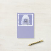 Post-it® Tableau blanc standard de caniche - Art original d (Sur un bureau)