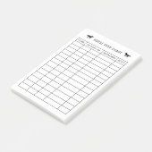 Post-it® Tableau d'alimentation du cheval, Calendrier d'ali (Incliné)