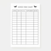 Post-it® Tableau d'alimentation du cheval, Calendrier d'ali (Devant)