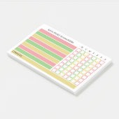 Post-it® Tableau Hebdomadaire des Responsabilités et des Tâ (Incliné)