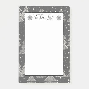 Post-it® Tableau noir - Liste des arbres de Noël dessinés à