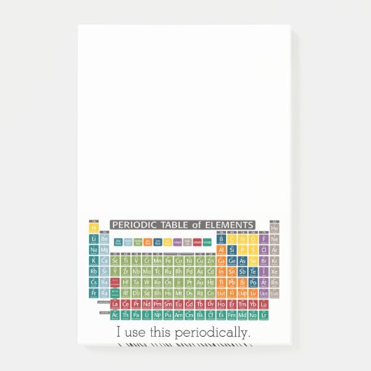 Post-it® Tableau périodique des éléments - Utilisation péri (Devant)