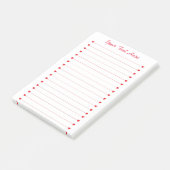 Post-it® Tableau personnalisé effaçable avec des cœurs roug (Incliné)