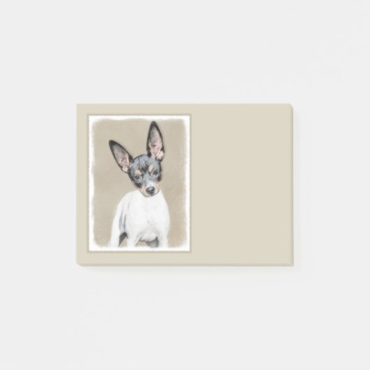 Post-it® Tableau Rat Terrier - Cute Original Chien Art (Devant)