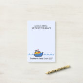 Post-it® Tablette de message pour bateau de croisière (Sur un bureau)
