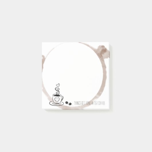 Post-it® Tache d'anneau de café (Devant)